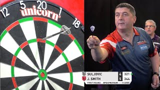 NINEDARTER Suljovic v JSmith  Players Championship 3 [upl. by Reivad]