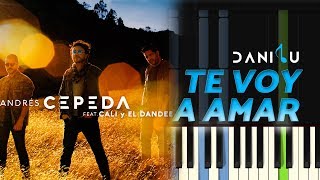 Te Voy a Amar  Andrés Cepeda ft Cali y El Dandee  Piano Tutorial  Partituras [upl. by Lydell827]