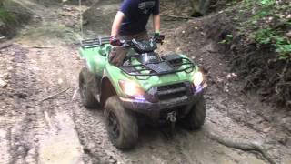 2012 Kawasaki Brute Force 750 trail riding [upl. by Salman]