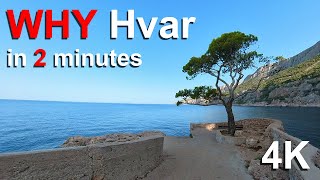 Why should you go to Hvar Croatia  4K guided tour [upl. by Malita]