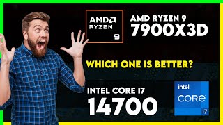 AMD Ryzen 9 7900X3D vs Intel Core i7 14700 Comparison [upl. by Dincolo]