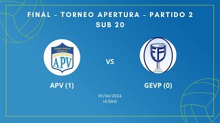 Final Categoria SUB 20  APV vs GEVP  Partido 2 [upl. by Hanaj547]