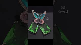 Crystal Earrings eartopseardropsweightlesscrystalstylishnewarrivals [upl. by Irem]