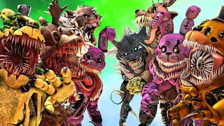 SFM FNaF Top 5 Twisted vs Fight Animations [upl. by Irmgard]