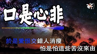 【4K金典热门】口是心非  半噸兄弟💧【KTV歌词】💧 Kou Shi Xin Fei Lyrics 歌词【於是愛恨交錯人消瘦 怕是怕這些苦沒來由 於是悲歡起落人靜默 】【动态歌词】【赖K歌】 [upl. by Darees]