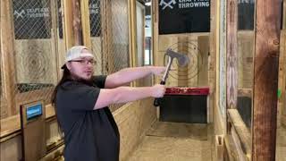 Axe Throwing Demo  Hatchet Throwing [upl. by Fenwick]