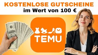 TEMU RABATTCODE GUTSCHEINE 100 EURO 30  RABATT  temu [upl. by Gula]