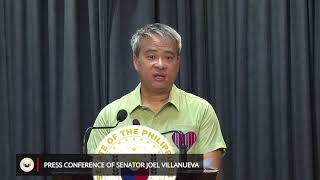 Press Conference of Senator Joel Villanueva June 3 2024 [upl. by Rikahs]