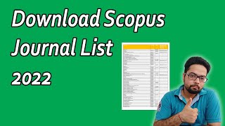 How to download Scopus Journal list 2022  Scopus Indexed Journals List 2022 [upl. by Natassia]