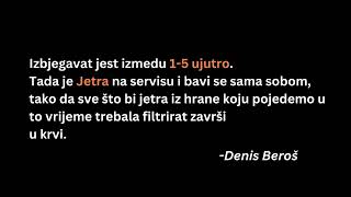 Zašto izbjegavat jesti izmedu 15 ujutro  Denis Beroš [upl. by Haroppiz]