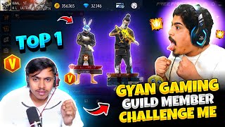 Gyan Gaming Guild Members Challenge Me 😱 On Live Stream Aj Noob 1 vs 6  Kaal Yt [upl. by Eanerb533]