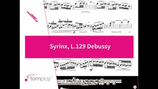 Syrinx L129 by Debussy for Flute  Sheet Music [upl. by Randie]