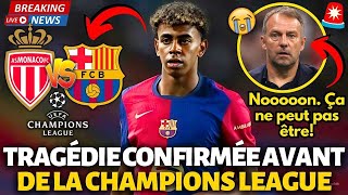 🚨URGENT TRAGÉDIE CONFIRMÉE AVANT LA LIGUE DES CHAMPIONS LE BARCELONE PERDS SES MEILLEURS JOUEURS [upl. by Laws380]