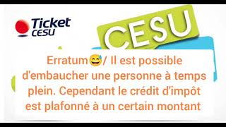 Le Chèque emploi service Universel  CESU [upl. by Lordan]