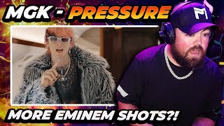 MGK DISSED EMINEM AGAIN  RAPPER REACTS to Machine Gun Kelly  PRESSURE Official Music Video [upl. by Angi]