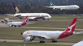 90 min Melbourne Airport  MEL 🇦🇺 Plane Spotting RUSH HOUR Heavy planes landingTake off [upl. by Joanne]