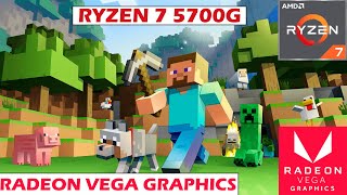 Ryzen 7 5700G  Gaming Test  Minecraft  AMD Graphics Radeon Vega 8  1080p [upl. by Eelrebmik232]