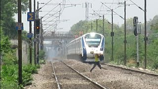 Man vs Train 18  Man intercepts Semi High Speed Train 18 [upl. by Nilla]