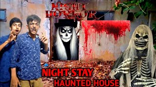 surviving 24 HOURS IN HAUNTED HOUSE I NIGHT STAY IN HORROR TIME I 🏠 [upl. by Garibald525]