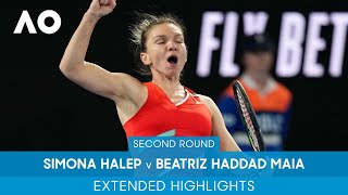 Simona Halep v Beatriz Haddad Maia Highlights 2R  Australian Open 2022 [upl. by Sardella]