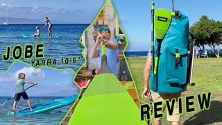 Inflatable SUP Jobe Yarra 106 review on Maui [upl. by Llednil]