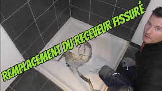 Remplacement dun receveur de douche fissuré [upl. by Alysoun]