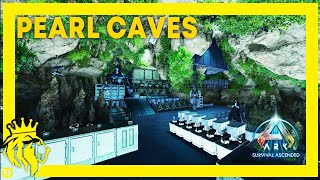 TOP 3 Pearl Caves W FULL Base Designs  The Island  ARK Survival Ascended [upl. by Philender]