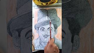 Bhagat Singh Drawing ❤️ and pls 1 subscribe 🙏 💓 drawing art sketch artist pencil pencilsketch [upl. by Rask]