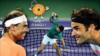 Roger Federer amp Rafael Nadal BAGELLING Novak Djokovic 60 DEMOLITION [upl. by Hsirk]