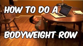 How to Do a Bodyweight Row  Nerd Fitness [upl. by Mihar]