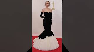 Carey Mulligan Stuns In Recreated Cristóbal Balenciaga Look  Oscars careymulligan fashionpolice [upl. by Amhser107]