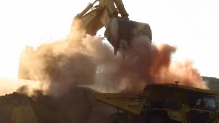 Komatsu PC30006 Hogging Out a Mine Fire [upl. by Holub297]