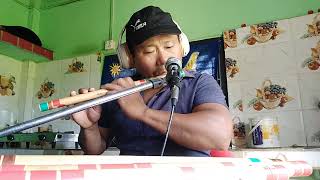 ilame sahar chiyabari ramro Bulu Mukarung Kunti Moktan Flute cover song [upl. by Kciredec286]