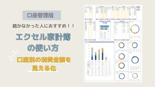 続かなかった人にお勧めエクセル家計簿口座管理版）の使い方 [upl. by Eneli169]