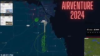 Oshkosh AirVenture 2024 July 28  Sunday Departures RADAR  ATC LIVE COVERAGE [upl. by Eugenius]