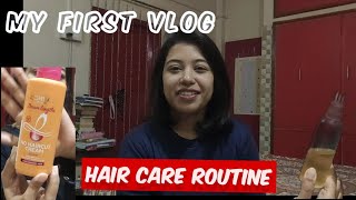 My First Vlog Hair Care Routine for 1c 2b hair type [upl. by Arnie]