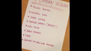 Whats On My Birthday Wish List [upl. by Onaled]