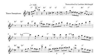 Doxy  Branford Marsalis Bb Transcription [upl. by Notnelc434]