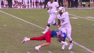 Colorado QB Shedeur Sanders takes scary hit vs Kansas [upl. by Shiverick]