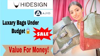 Hidesign bags Haul  Myra Sharma  handbags for office  Ajio Haul  Luxary handbags under Budget [upl. by Pastelki201]