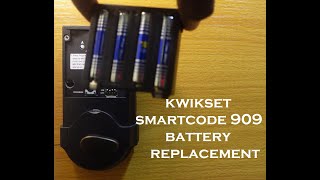 Kwikset SmartCode 909 Battery Replacement [upl. by Staw262]