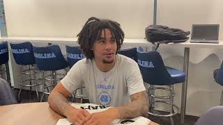 UNC Basketball Elliot Cadeau BlueWhite Scrimmage Interview [upl. by Mufi]