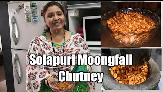 Solapuri Moongfali Chutney  How to make Khamang Shengdana Chutney  Peanut Chutney [upl. by Mehcanem]