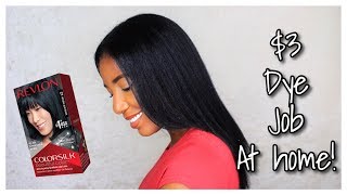 HOW TO DYE YOUR NATURAL HAIR AT HOME  BLUE BLACK [upl. by Adnilav249]