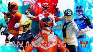 POWER RANGERSUPER SENTAI FAN MORPHS MMPR Time Force Gokaiger Shinkenger Dino Fury [upl. by Eelam]