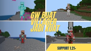 Cara Buat Villager Jadi Kuat Dengan Pakai Addon Ini Support Versi 121 [upl. by Dawson146]