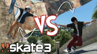 Skate 3 quotTricklinerquot vs Realistic Skater ft Nightspeeds [upl. by Einimod]