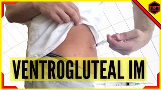 How To Give IM Ventrogluteal Injection Standing Up  Best TRT Injection Site [upl. by Enela556]