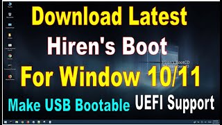 How to Download Hiren’s Boot for window 1011  Make USB Bootable  Hiren’s BootCD PE x64 [upl. by Arammat764]