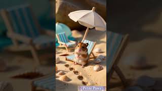 🐹Hamsters Mini Beach Paradise 📩 Love this Subscribe amp stay tuned youtubeshorts cute animals [upl. by Hollister]